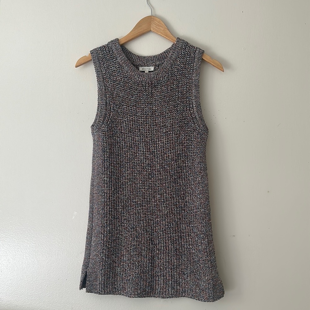 Ella Moss Marge Sleeveless Sweater Tunic Top